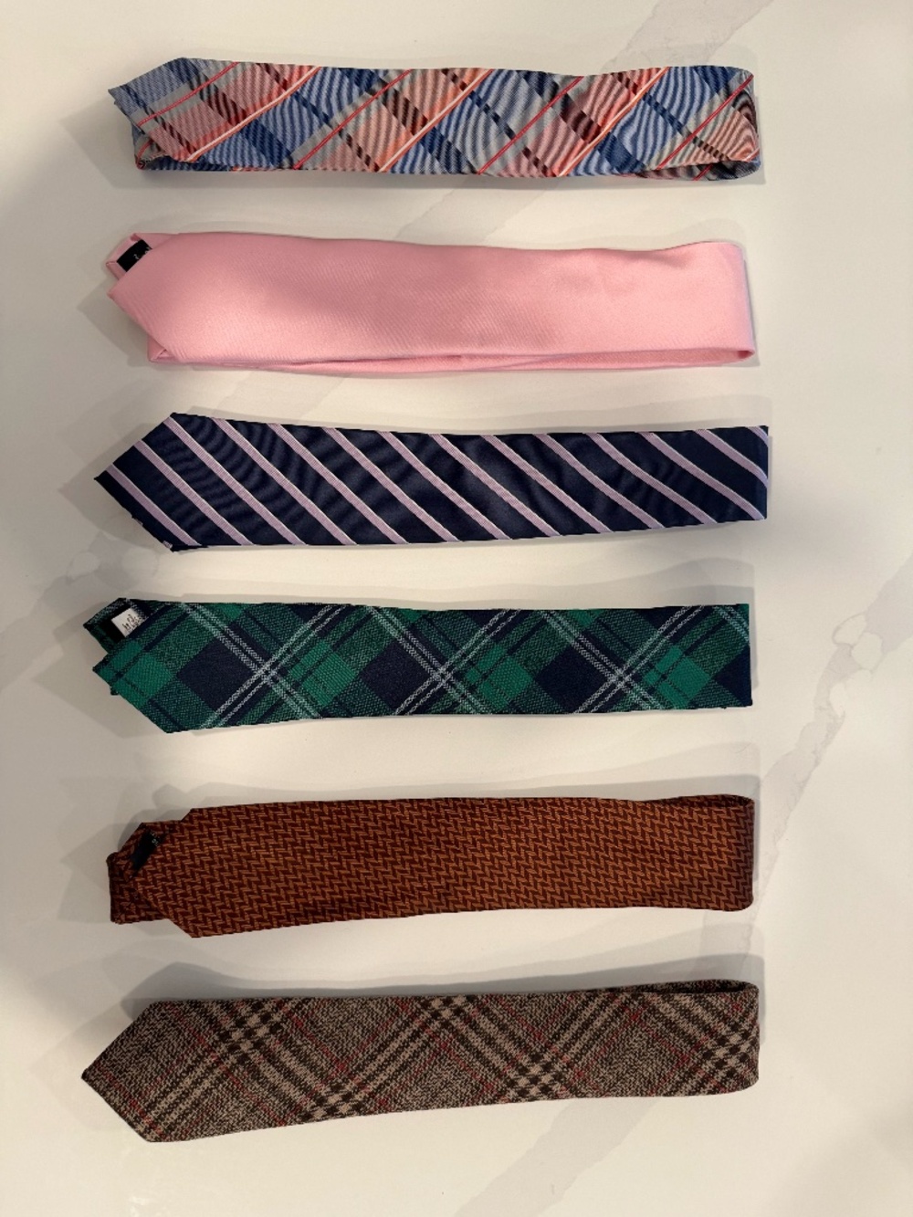 Men’s Tie Bundle — Colorful Plaid, Stripe & Pattern Neckties, Set of 6